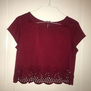 Urban Outfitters crop top (burgundy/wine)